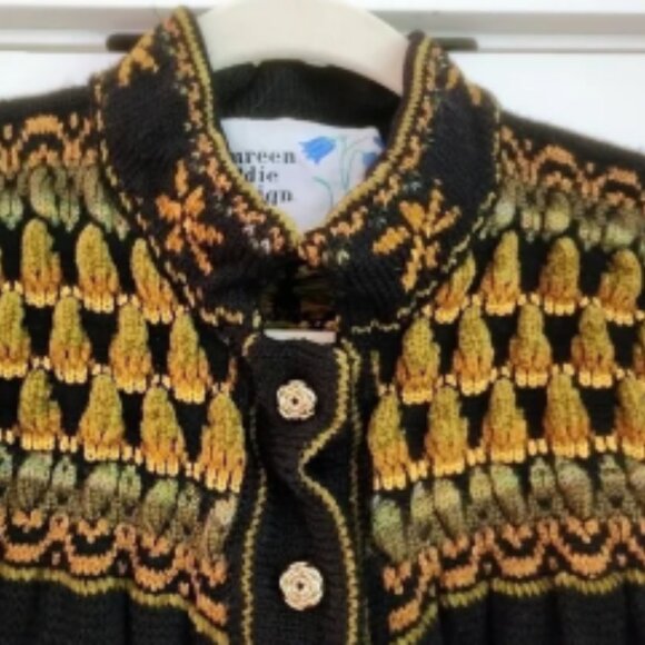 Vtg Maureen Goldie Designs 100% Pure Wool Sweater - Picture 3 of 6